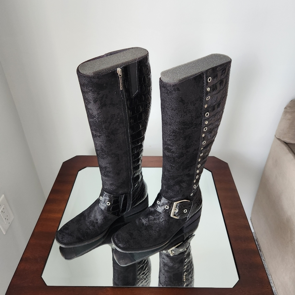 Donald J Pliner Black Knee High Boots Size 9